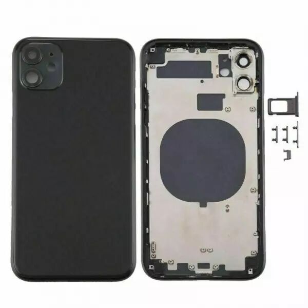Chassis central avec face arri�re pour Iphone 11 noir