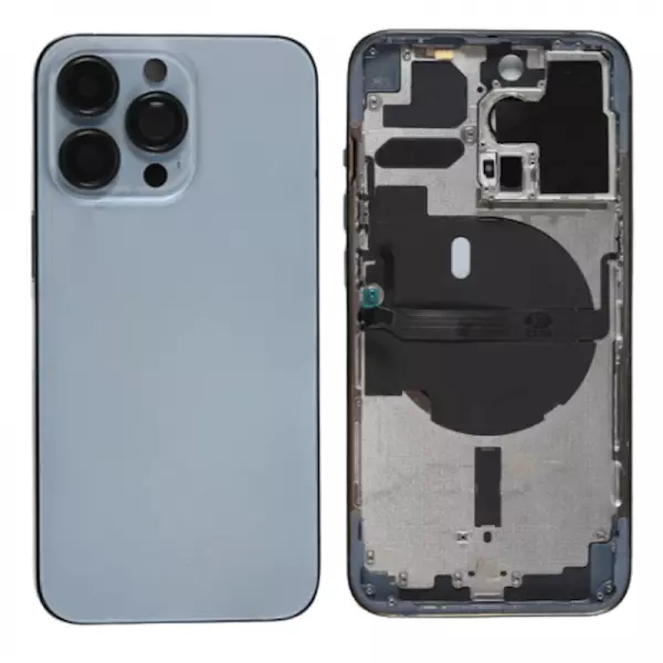 Chassis central avec face arri�re pour Iphone 13 Pro Max bleu alpin