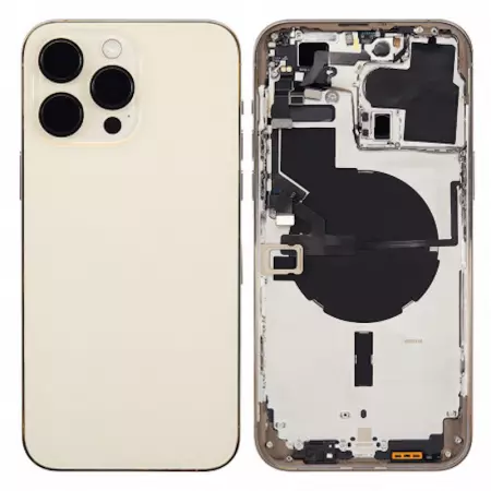 Chassis central avec face arrière pour Iphone 14 Pro Max or