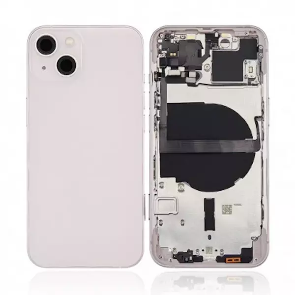Chassis central avec face arri�re sans logo compl�te avec nappes RECONDITIONN�ES pour Iphone 13 rose