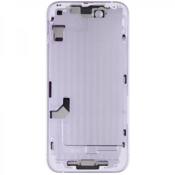 Chassis central avec nappe flex on/off et volume ORI iPhone 14 violet