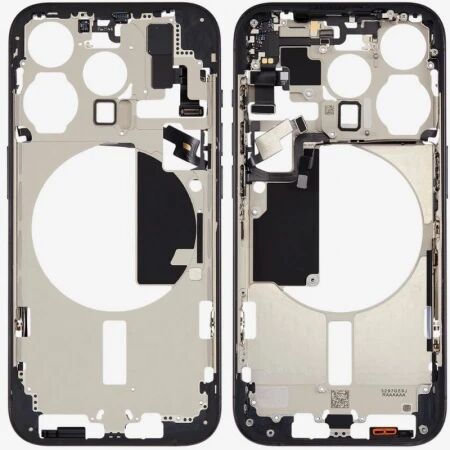 Chassis central avec nappe flex on/off et volume ORI iPhone 15 Pro Max titane noir