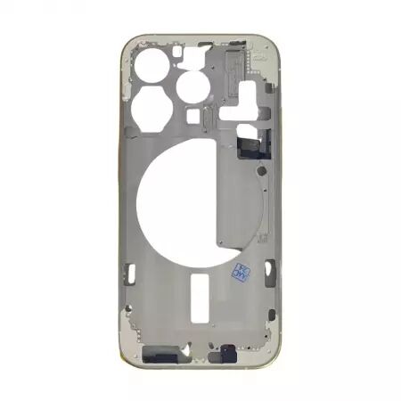 Chassis central sans face arrière avec nappe flex on/off et volume ORI pour Iphone 15 Pro Max titane naturel