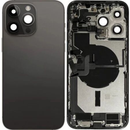 Chassis et face arri&egrave;re complete avec nappes iPhone 16 Pro noir