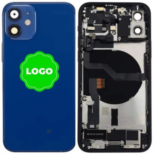 Chassis et face arri�re compl�te avec nappes original PULLED iPhone 12 (Grade A) bleu