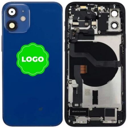 Chassis et face arri&egrave;re compl&egrave;te avec nappes original PULLED iPhone 12 (Grade A) bleu
