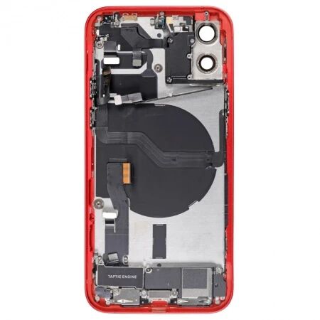 Chassis et face arri&egrave;re compl&egrave;te avec nappes original PULLED iPhone 12 (Grade A) rouge