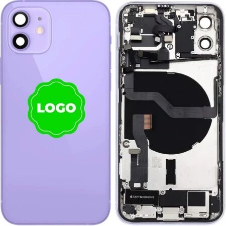 Chassis et face arri&egrave;re compl&egrave;te avec nappes original PULLED iPhone 12 (Grade A) violet