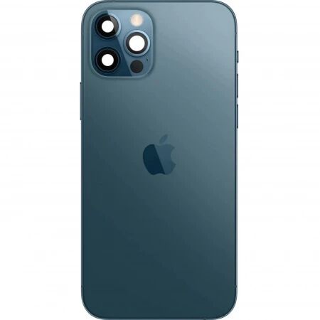 Chassis et face arri&egrave;re compl&egrave;te avec nappes original PULLED iPhone 12 Pro Max (Grade A) bleu pacifique