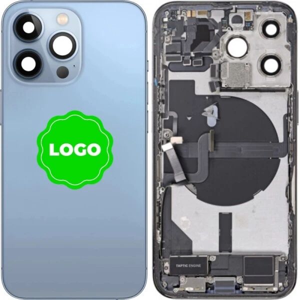 Chassis et face arri�re compl�te avec nappes original PULLED iPhone 13 Pro (Grade A) bleu alpin