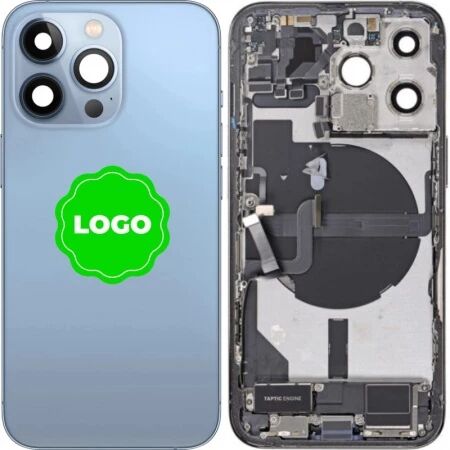 Chassis et face arri&egrave;re compl&egrave;te avec nappes original PULLED iPhone 13 Pro (Grade A) bleu alpin