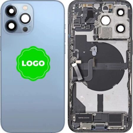 Chassis et face arri&egrave;re compl&egrave;te avec nappes original PULLED iPhone 13 Pro Max (Grade A)  bleu alpin 