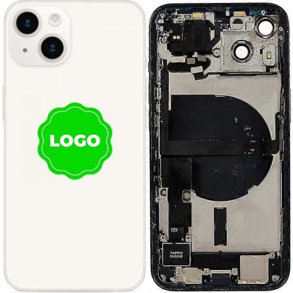 Chassis et face arri�re compl�te avec nappes original PULLED iPhone 14 (Grade A) blanc