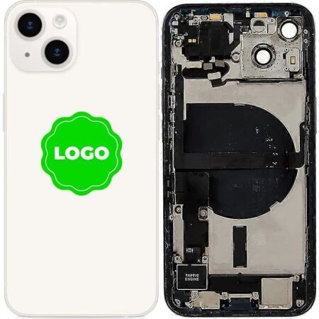 Chassis et face arri&egrave;re compl&egrave;te avec nappes original PULLED iPhone 14 (Grade A) blanc