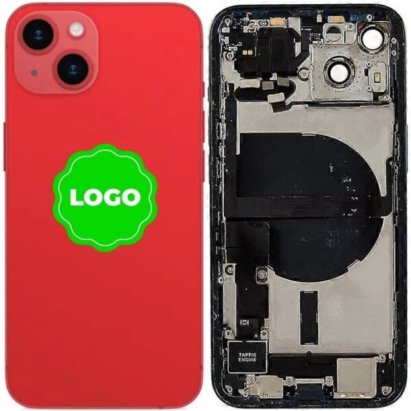Chassis et face arri�re compl�te avec nappes original PULLED iPhone 14 (Grade A) rouge