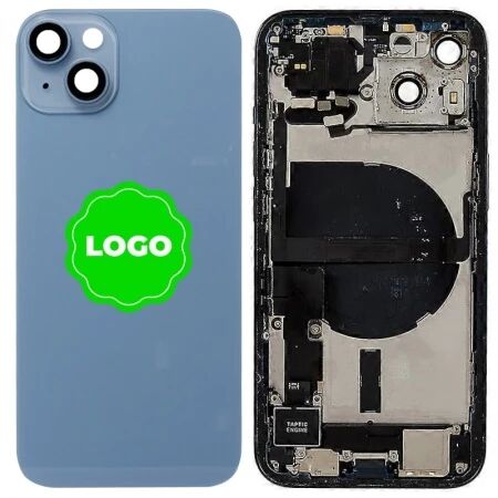 Chassis et face arri&egrave;re compl&egrave;te avec nappes original PULLED iPhone 14 Plus (Grade A) bleu