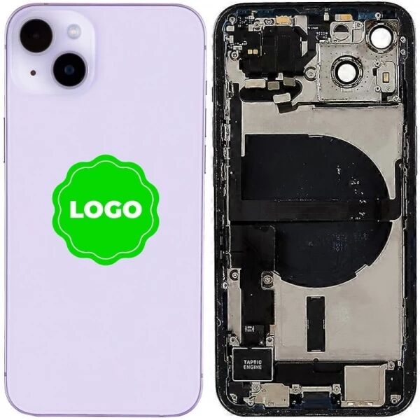 Chassis et face arri�re compl�te avec nappes original PULLED iPhone 14 Plus (Grade A) violet