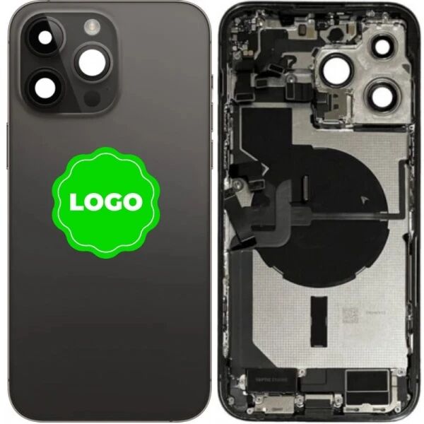 Chassis et face arri�re compl�te avec nappes original PULLED iPhone 14 Pro Max (Grade A) noir