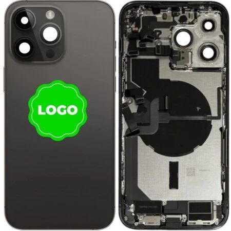 Chassis et face arri&egrave;re compl&egrave;te avec nappes original PULLED iPhone 14 Pro Max (Grade A) noir