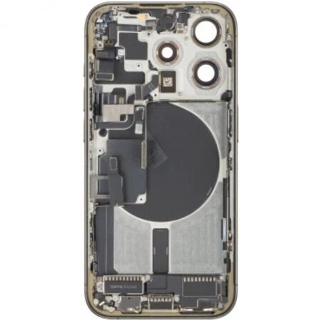 Chassis et face arri&egrave;re compl&egrave;te avec nappes original PULLED iPhone 15 Pro (Grade A) titane naturel