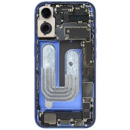 Chassis et face arri&egrave;re compl&egrave;te avec nappes original PULLED iPhone 16 (Grade A) outremer