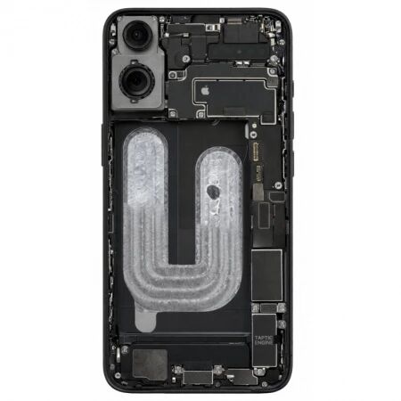 Chassis et face arri&egrave;re compl&egrave;te avec nappes original PULLED iPhone 16 (Grade A) sarcelle