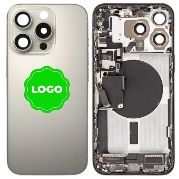 Chassis et face arri�re compl�te avec nappes original PULLED iPhone 16 Pro (Grade A) titane naturel