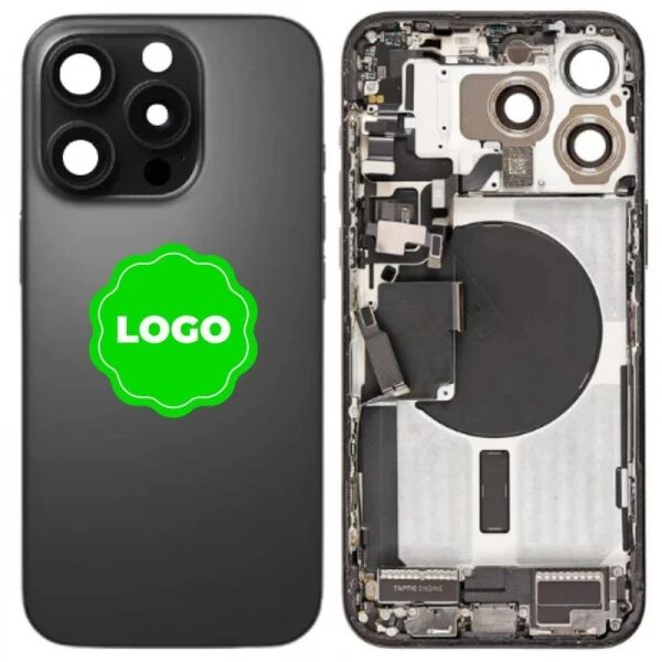 Chassis et face arri�re compl�te avec nappes original PULLED iPhone 16 Pro (Grade A) titane noir