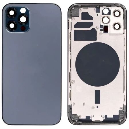 Chassis et face arri&egrave;re iPhone 12 Pro bleu pacifique