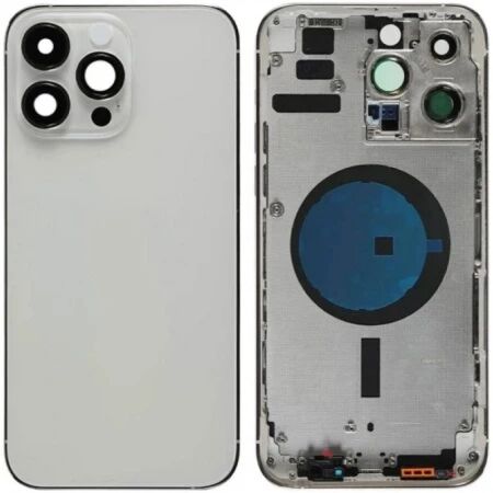 Chassis et face arri&egrave;re iPhone 14 Pro Max argent