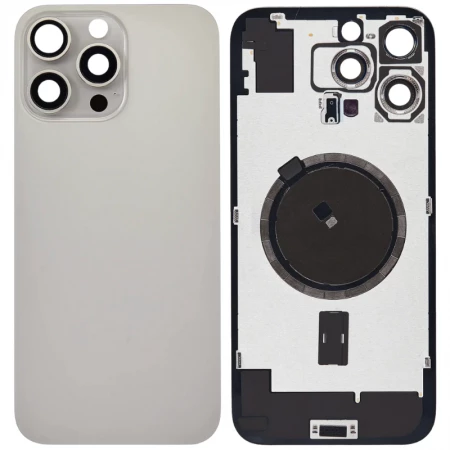 Chassis et face arrière iPhone 16 Pro titane naturel