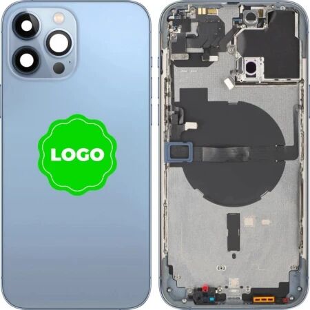 Chassis et face arrière original PULLED iPhone 13 Pro Max (Grade A) bleu alpin