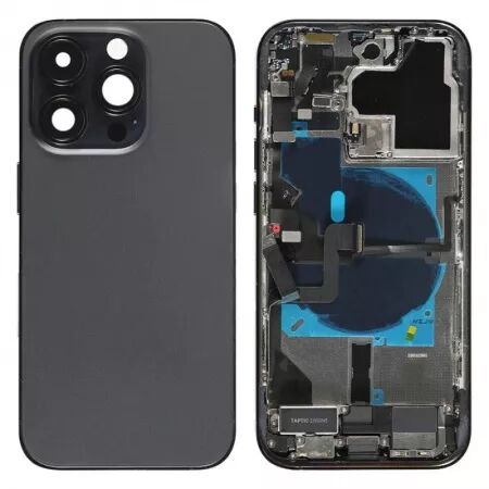 Chassis et face arrière sans logo complète avec nappes \ reconditionnées\  iPhone 14 Pro noir