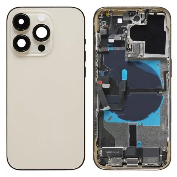 Chassis et face arri�re sans logo compl�te avec nappes \ reconditionn�es\  iPhone 14 Pro or