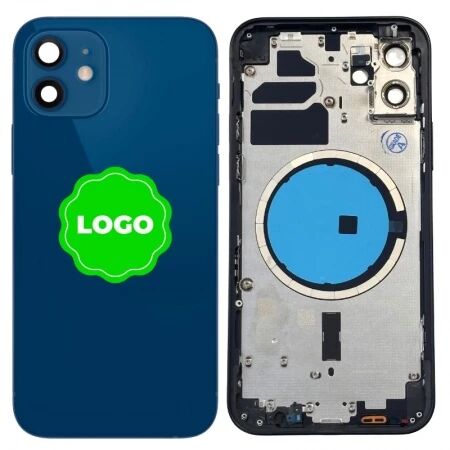 Chassis VIDE et face arri&egrave;re original PULLED iPhone 12 (Grade A) bleu