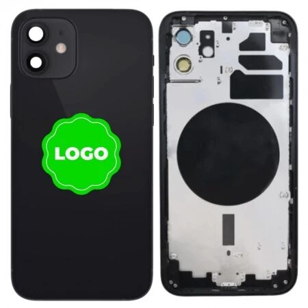 Chassis VIDE et face arri&egrave;re original PULLED iPhone 12 (Grade A) noir