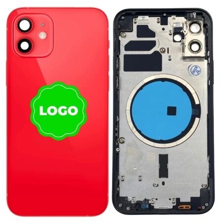 Chassis VIDE et face arri&egrave;re original PULLED iPhone 12 (Grade A) rouge