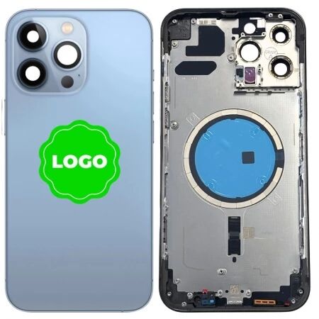 Chassis VIDE et face arri&egrave;re original PULLED iPhone 13 Pro (Grade A) bleu alpin