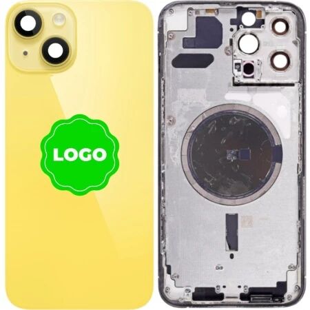 Chassis VIDE et face arri&egrave;re original PULLED iPhone 14 (Grade A) jaune