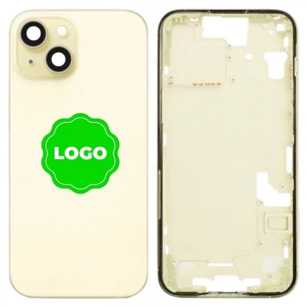 Chassis VIDE et face arri�re original PULLED iPhone 15 (Grade A) jaune