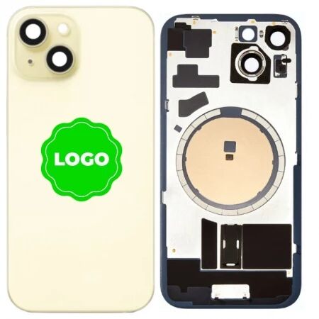 Chassis VIDE et face arri&egrave;re original PULLED iPhone 15 (Grade A) jaune