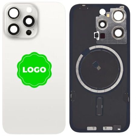 Chassis VIDE et face arri&egrave;re original PULLED iPhone 15 Pro (Grade A) titane blanc