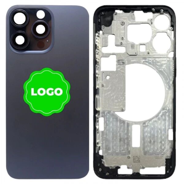 Chassis VIDE et face arri�re original PULLED iPhone 15 Pro (Grade A) titane bleu