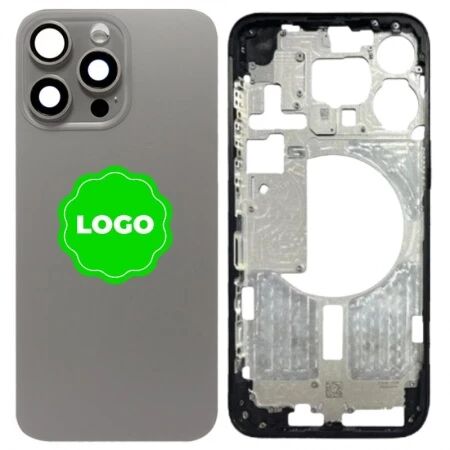 Chassis VIDE et face arri&egrave;re original PULLED iPhone 15 Pro (Grade A) titane naturel