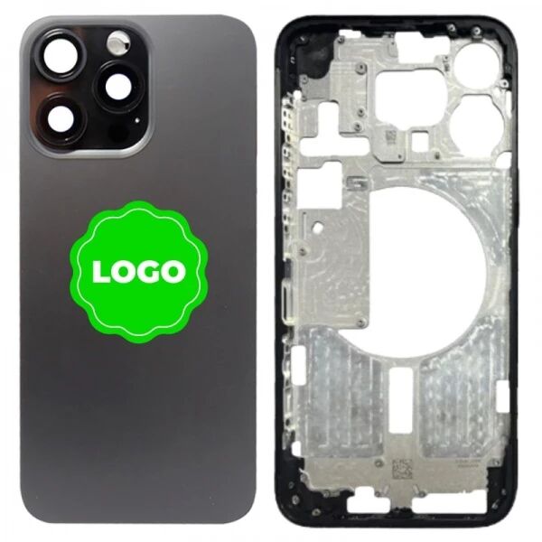 Chassis VIDE et face arri�re original PULLED iPhone 15 Pro (Grade A) titane noir