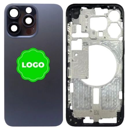 Chassis VIDE et face arri&egrave;re original PULLED iPhone 15 Pro Max (Grade A) titane bleu