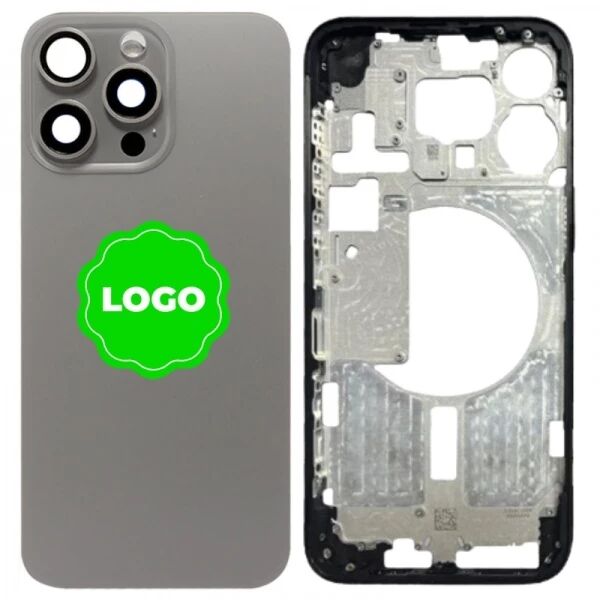 Chassis VIDE et face arri�re original PULLED iPhone 15 Pro Max (Grade A) titane naturel