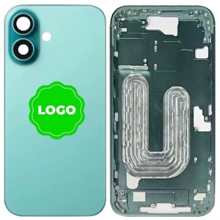 Chassis VIDE et face arri&egrave;re original PULLED iPhone 16 (Grade A) sarcelle