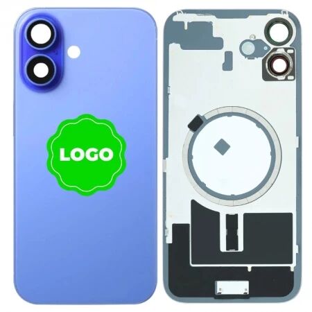 Chassis vide et face arri&egrave;re original PULLED iPhone 16 (Grade A) Ultramarine
