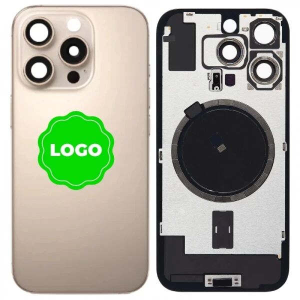 Chassis vide et face arri�re original PULLED iPhone 16 Pro (Grade A) titane sable